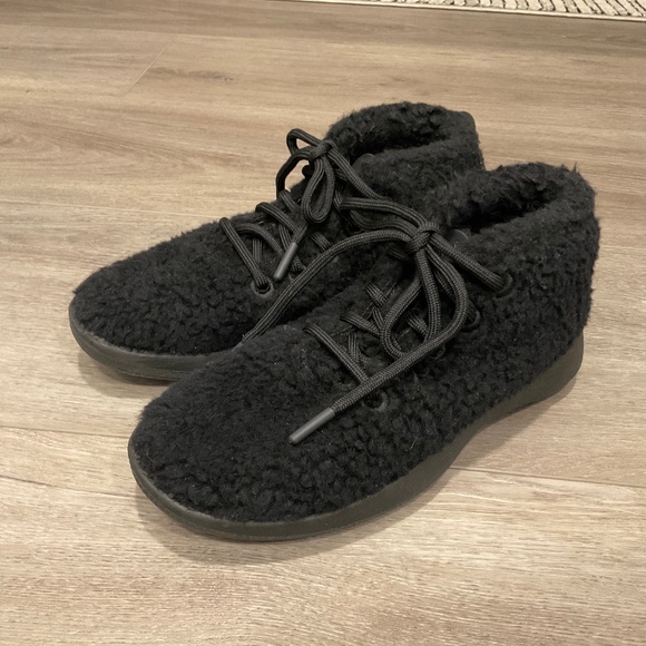 Allbirds  Wool Runner-up Fluffs Black Size 7 - Picture 1 of 10
